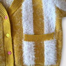 Kids Big Top Stripe Cardi–Yellow