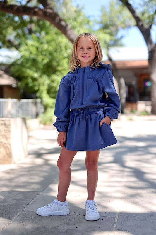 Jet Setter Hoodie Skort Dress - Marine