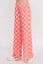PLUS SIZE HIGH WAIST CHECKERD STRAIGHT LEG KNIT PANTS
