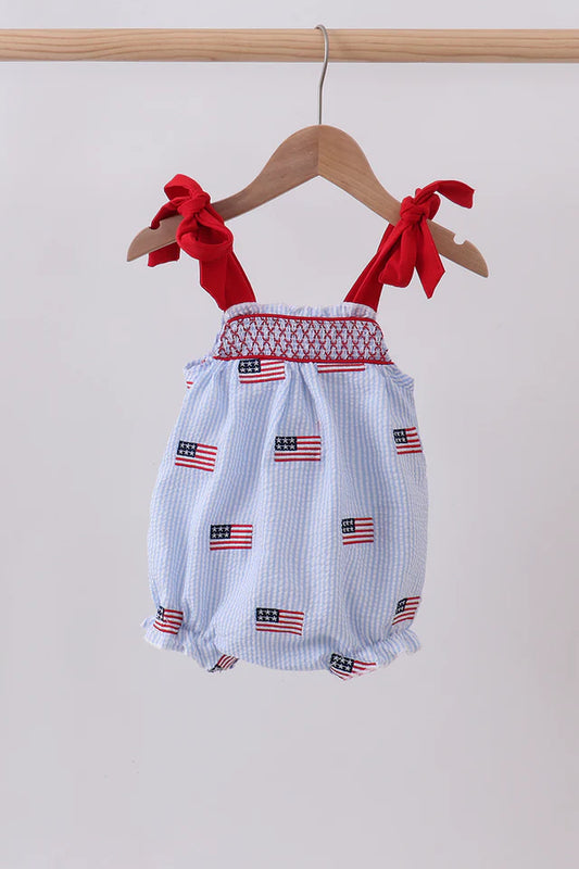 Blue Flag Bow Bubble
