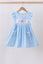 Blue Flag Smock Ruffle Dress