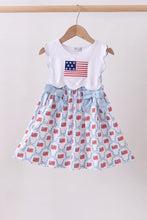 Blue Flag Bow Dress