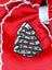 Christmas Tree Cake Embroidered  Moonstitch Bow Headband