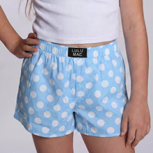 LM-KSH-1008-Light Blue Polka Dot KIDS SHORTS