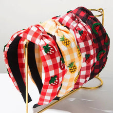 Girls Fashion Cute Fruit Plaid Headwear Accessories
