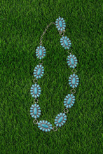 OVAL AQUA CONCHO BELT KIDS