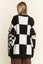 BUTTON DOWN LONG SLEEVE CHECKERED OVERSIZED CARDIGAN