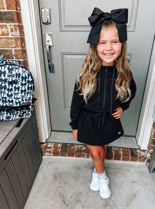 Jet Setter Hoodie Skort Dress - Midnight