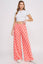 PLUS SIZE HIGH WAIST CHECKERD STRAIGHT LEG KNIT PANTS