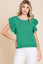 Knit Ruffle Top Green