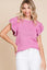 Knit Ruffle Top Pink