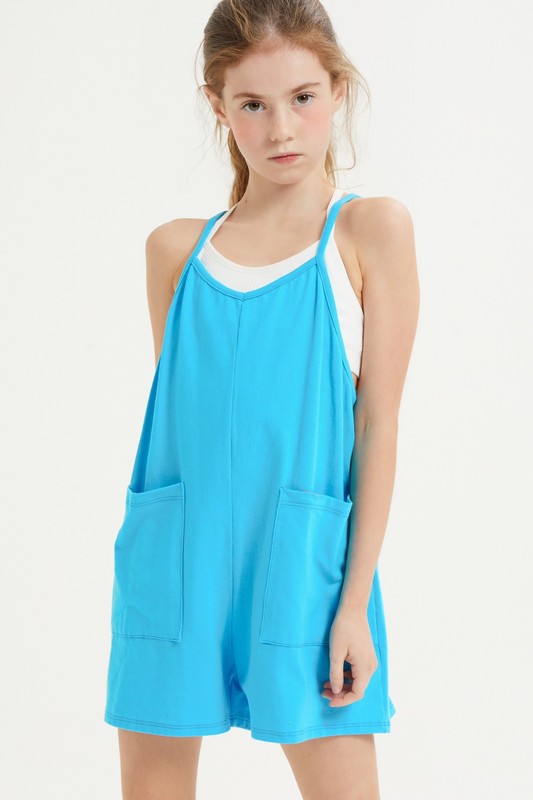 Kids Romper Aqua