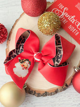 Leopard Santa Bow