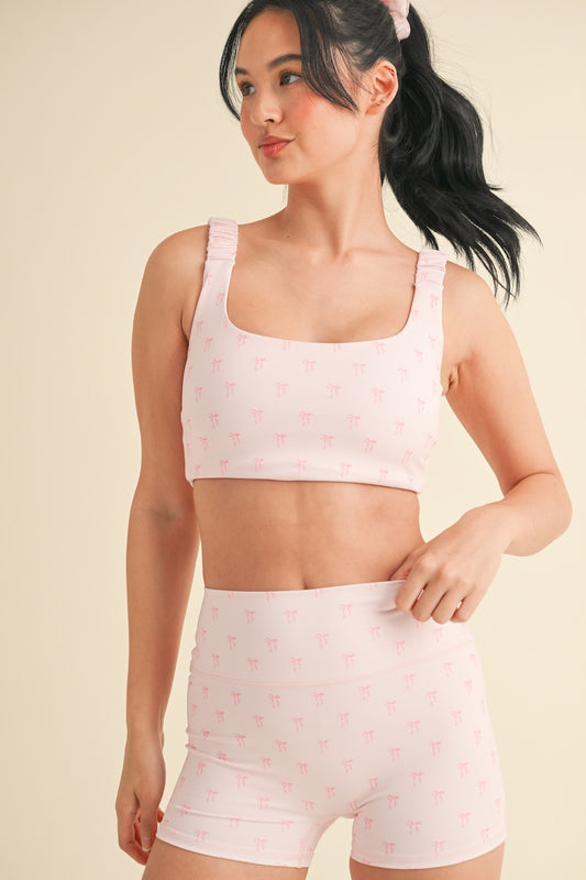 Bow Print Bra Top