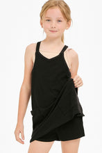 Kids Skort Romper Black