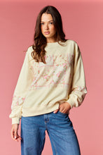 Yellow Floral Patchwork Sweatshirt