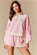 Ruffle Quarter-zip Lounge Set