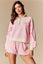 Ruffle Quarter-zip Lounge Set