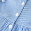 Blue Stripes Pencil Applique Dress
