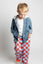 KID STYLE HIGH WAIST CHECKERD STRAIGHT LEG KNIT PANTS