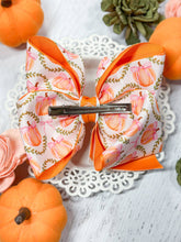 Double Layered Pumpkin Hair Bow