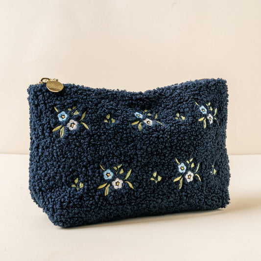 Teddy Pouch-Dainty Floral Navy