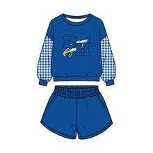 Gingham Sweatshirt Shorts Set