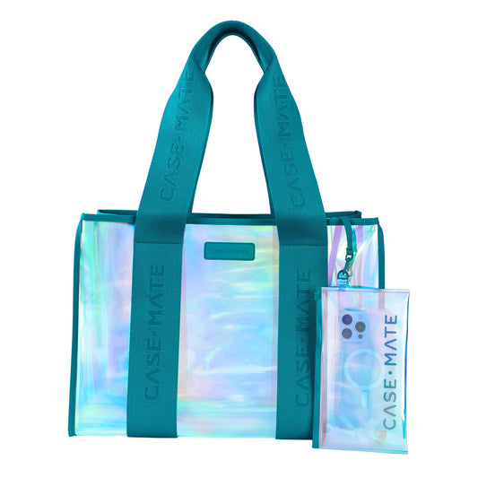 Case-Mate Soap Bubble Beach Tote Shoulder Bag - Emerald Blue