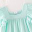 Girls Back To School Pencil Print Mint Cotton Dress