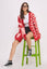 BUTTON DOWN LONG SLEEVE CHECKERED OVERSIZED CARDIGAN