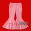 Pink Denim Double Flare
