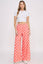 PLUS SIZE HIGH WAIST CHECKERD STRAIGHT LEG KNIT PANTS