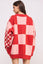 BUTTON DOWN LONG SLEEVE CHECKERED OVERSIZED CARDIGAN