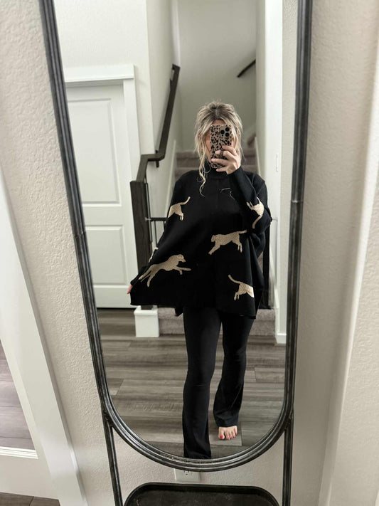 Leopard Love Tunic Black