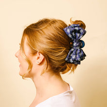 Satin Bow Claw Clip-Endless Daydream Navy