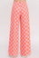 PLUS SIZE HIGH WAIST CHECKERD STRAIGHT LEG KNIT PANTS