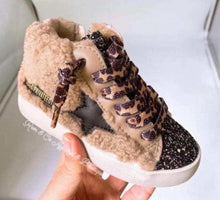 Leopard Star Fur Sneakers