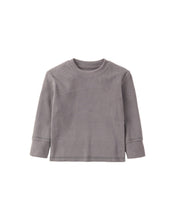Long Sleeve Ribbed Tee - Graphite