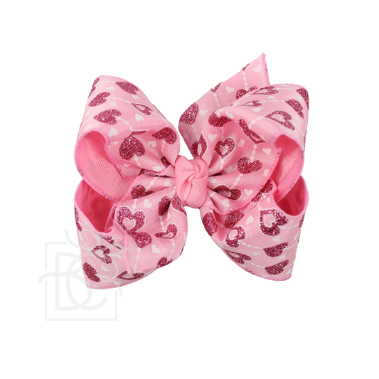 MINI HEART PRINT BOW