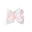 CROCHET EDGE BOW WITH PEARL EMBELLISHED BOWS