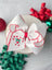 Candy Cane Embroidered Moonstitch Bow Headband
