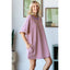 Stripe Knit Pullover Oversized Tee Dress