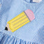 Blue Stripes Pencil Applique Dress