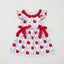 Red Blue Apple Bow Dress