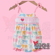 Pink Bow I Love Mommy Romper
