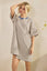 Stripe Knit Pullover Big Top Dress