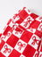 Girls Red Bow Checker Pants