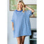 Stripe Knit Pullover Oversized Tee Dress