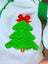 Christmas Tree Embroidered Moonstitch Hair Bow