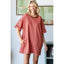 Stripe Knit Pullover Oversized Tee Dress